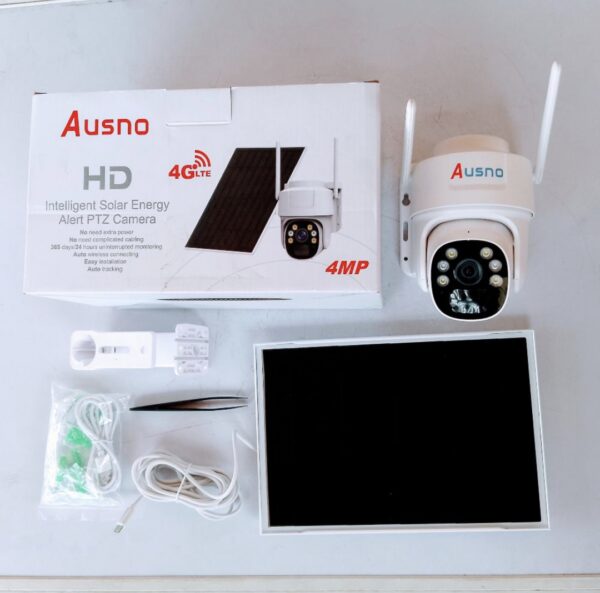 Ausno 4MP 4G Intelligent Solar PTZ Camera
